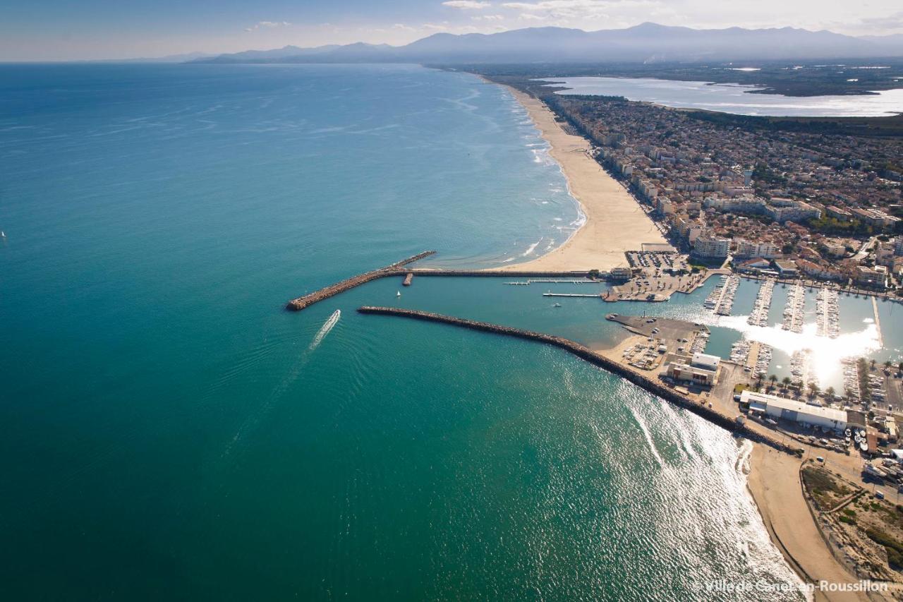 Méditerranée Salon vue mer au coeur de la ville 10m de la plage Canet-en-Roussillon Extérieur photo